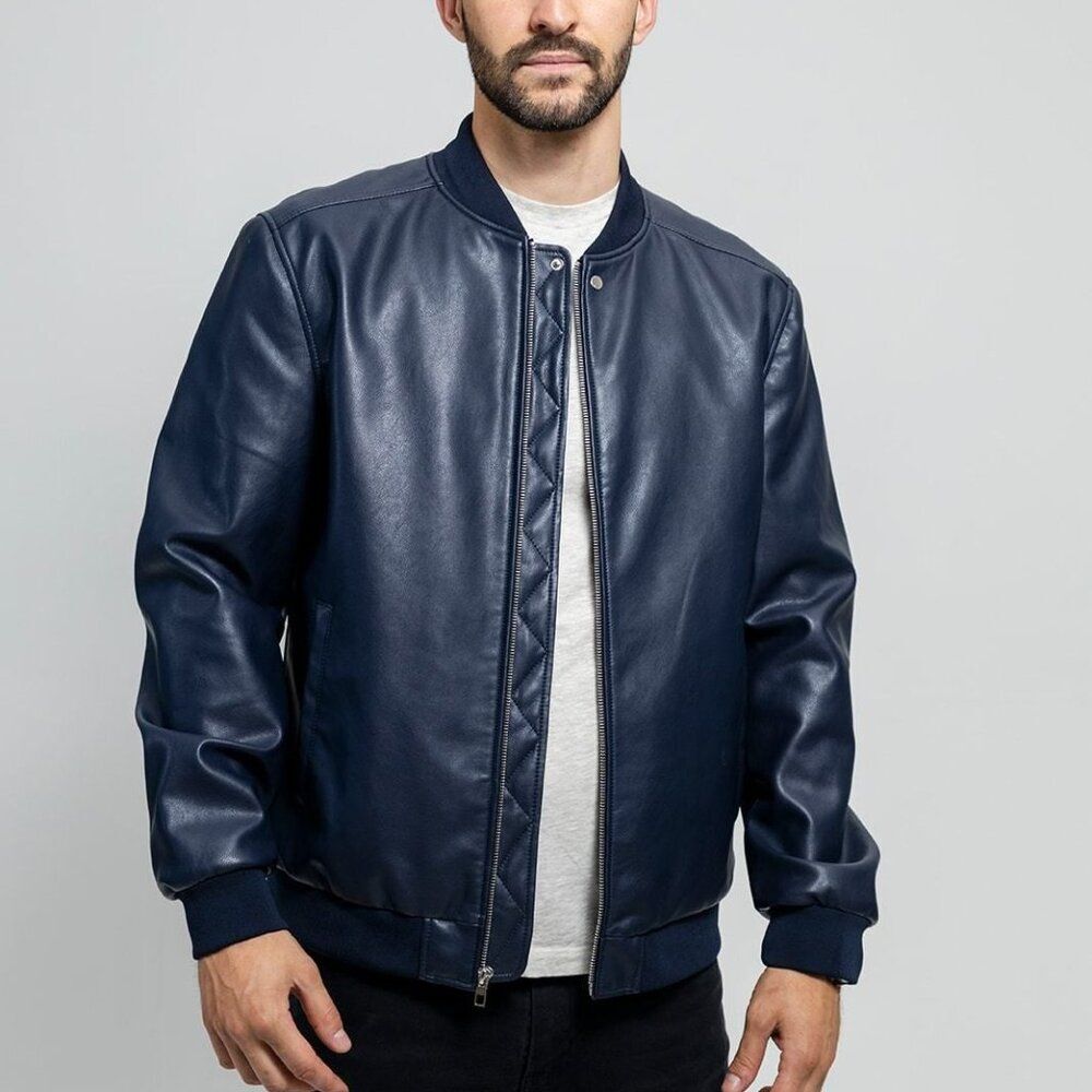 Men's Vegan Faux Leather Jacket